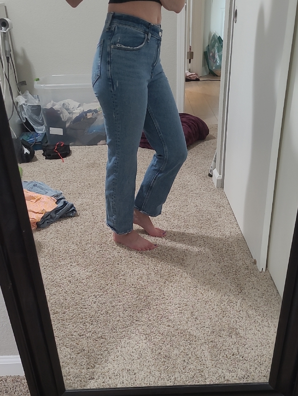 Abercrombie & Fitch 90s Straight Ultra High Rise Jeans With Snached Waist Zipper